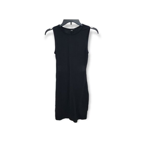 Volcom Women's Black Crinkle Back Cut Out Sleeveless‎ Bodycon Dress Size S - Picture 1 of 6